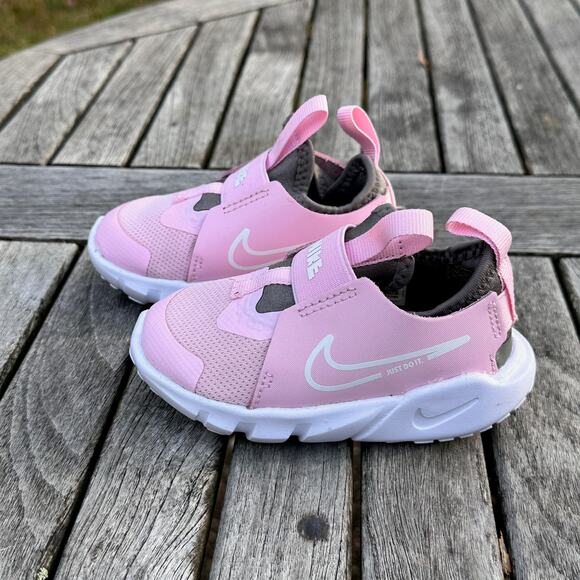 Nike Flex Runner 2 Pink White Toddler Slip-On Shoes Size 6C DJ6039-600 NEW - Picture 3 of 12